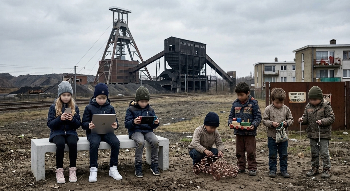 Limburgse mijnstreek als sfeerbeeld bij de lokale geschiedenis